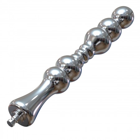 Hismith 8,2 "kovové korálkové anální dildo, hladká hliníková anální hůlka se systémem KlicLok pro prémiový sexuální strojek