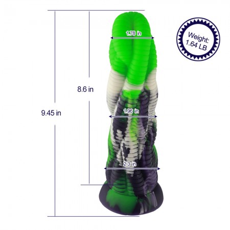 Hismith 24,00 cm Silikondildo - Abnehmbares KlicLok-System