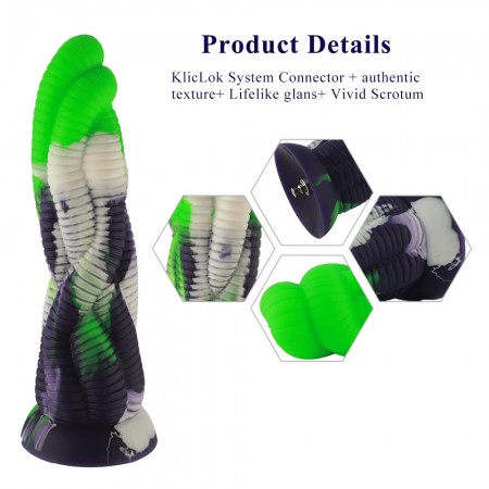 Hismith 24,00 cm Silikondildo - Abnehmbares KlicLok-System