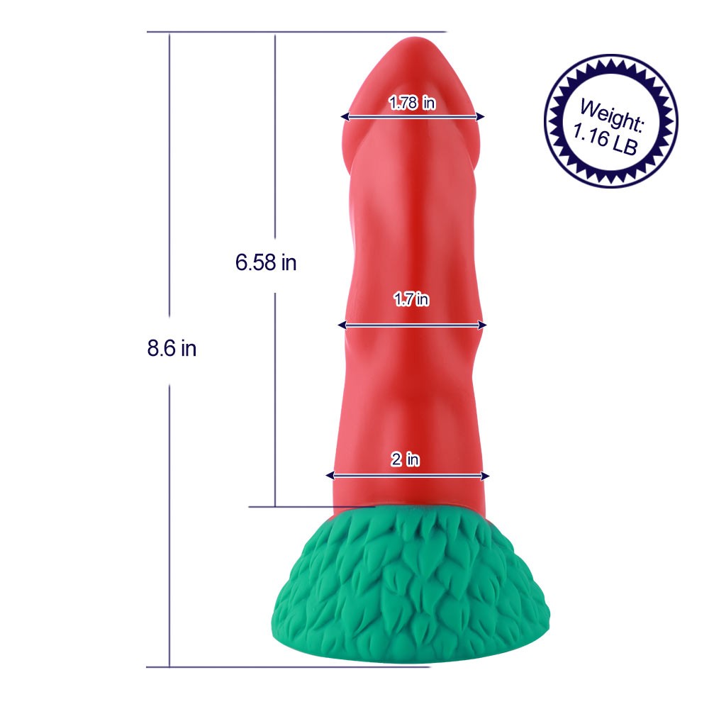 Hismith 21,84 cm Glatter Silikondildo - Abnehmbares KlicLok-System - Erstaunliche Serie