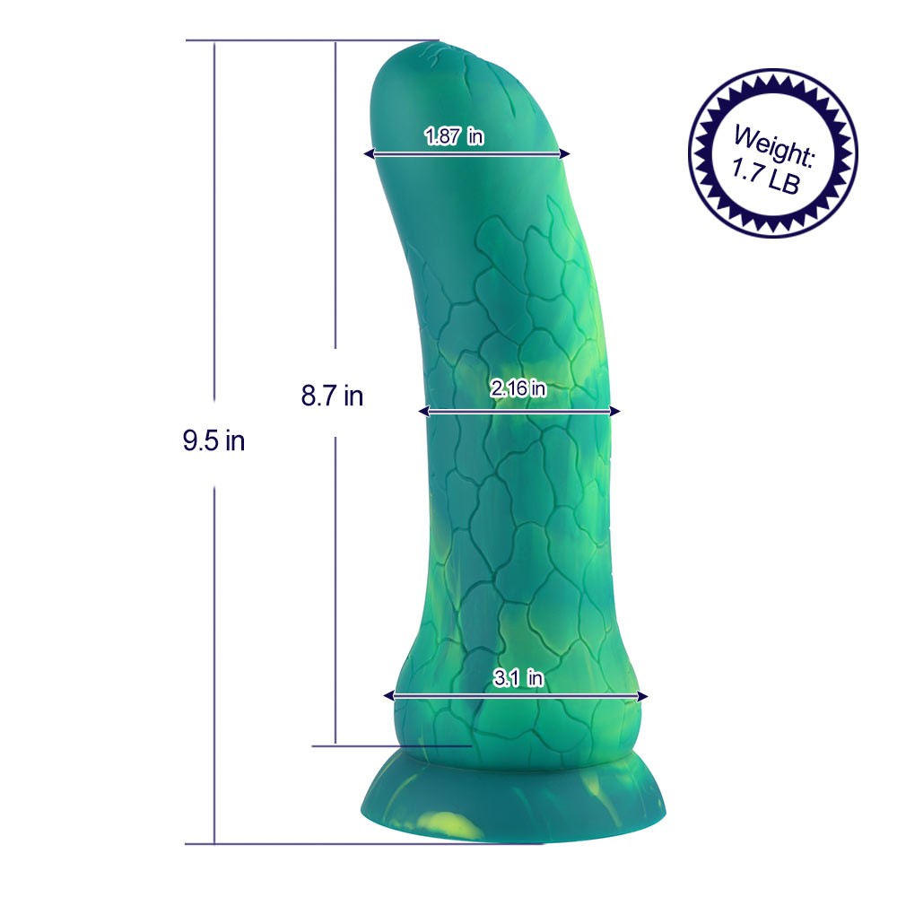 Hismith 24,13 cm gebogener Dildo – abnehmbares KlicLok-System