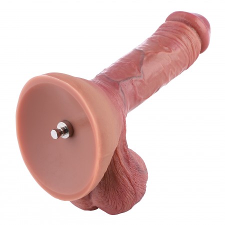 Hismith 21,48 cm / 25,90 cm dildo med dobbel tetthet med årer, 16,51 cm / 18,99 cm kan settes inn