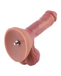 Hismith 21,48 cm / 25,90 cm dildo med dobbel tetthet med årer, 16,51 cm / 18,99 cm kan settes inn