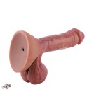 Hismith 21,48 cm / 25,90 cm dildo med dobbel tetthet med årer, 16,51 cm / 18,99 cm kan settes inn