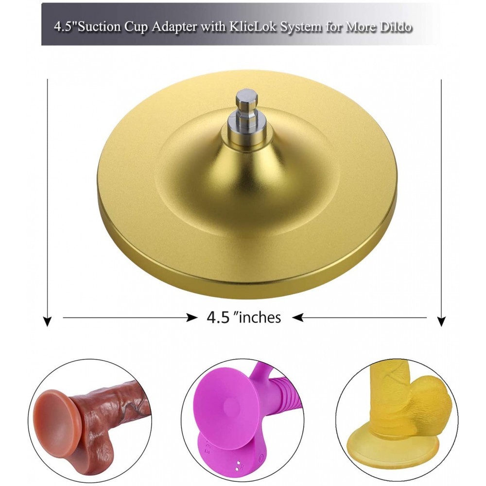 Hismith 4,5-Zoll-Saugnapfadapter mit KlicLok-System, aktualisierter Universal-Dildohalter