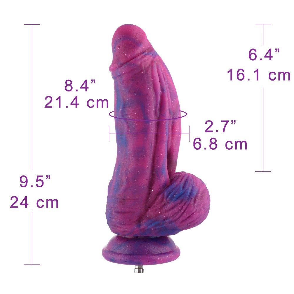 Hismith Noble Purple Sex Machine Bundle med 4 Fantasy Dildos