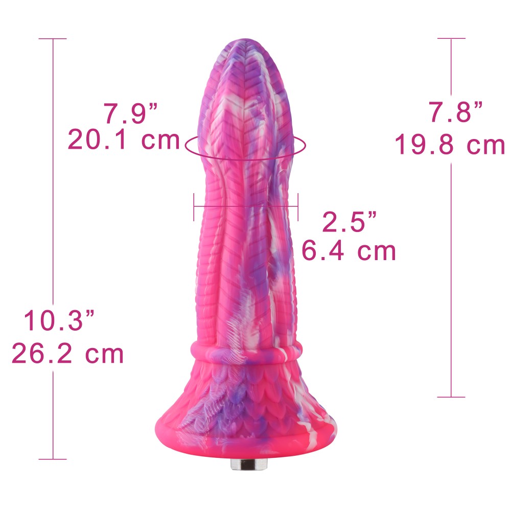 Hismith Passionate Red Sex Machine Bundle mit 4 Fantasy-Dildos