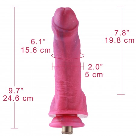 Hismith Passionate Red Sex Machine Bundle med 4 Fantasy Dildoer