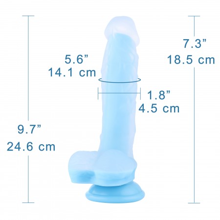 Hismith Elegant Blue Sex Machine Bundle med 4 Fantasy Dildoer