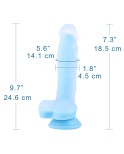 Hismith Elegant Blue Sex Machine Bundle med 4 Fantasy Dildoer