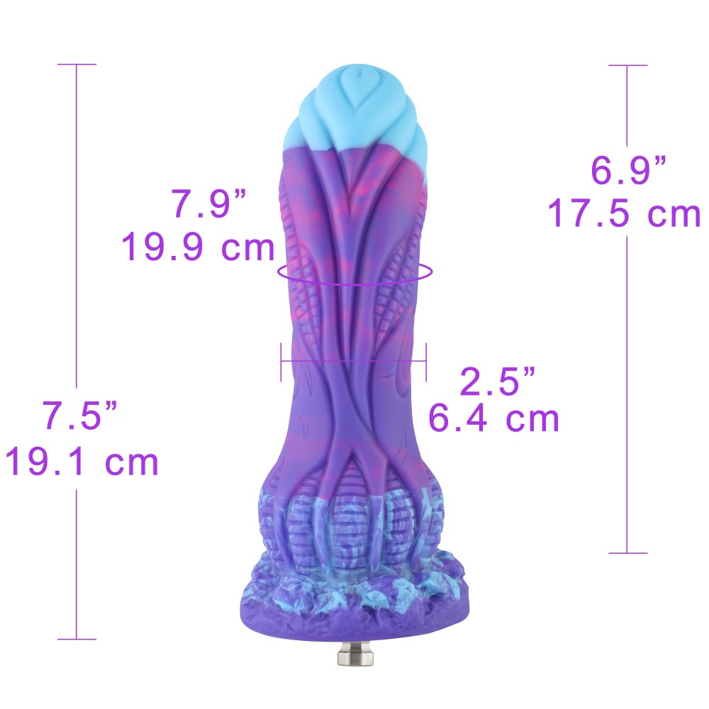 Hismith Elegant Blue Sex Machine Bundle with 4 Fantasy Dildos