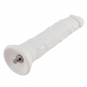 Hismith 18,99 cm di dildo in silicone con sistema Kliclok, piacere anale, bianco