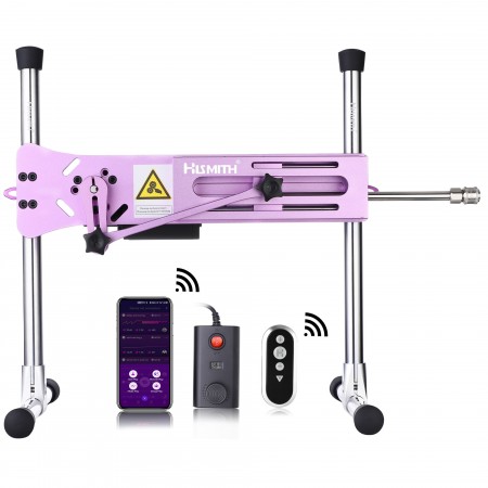 Hismith Premium Sex Machine med 20.5cm Silicone Dildo, Kliclok System Love Machine med Remote Control Edition, Noble Purple