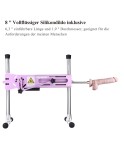 Hismith Premium Sex Machine z 20.5cm calowym silikonowym wibratorem, Kliclok System Love Machine z pilotem, Noble Purple