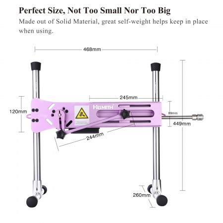 Hismith Premium Sex Machine z 8-calowym silikonowym wibratorem, Kliclok System Love Machine z pilotem, Noble Purple