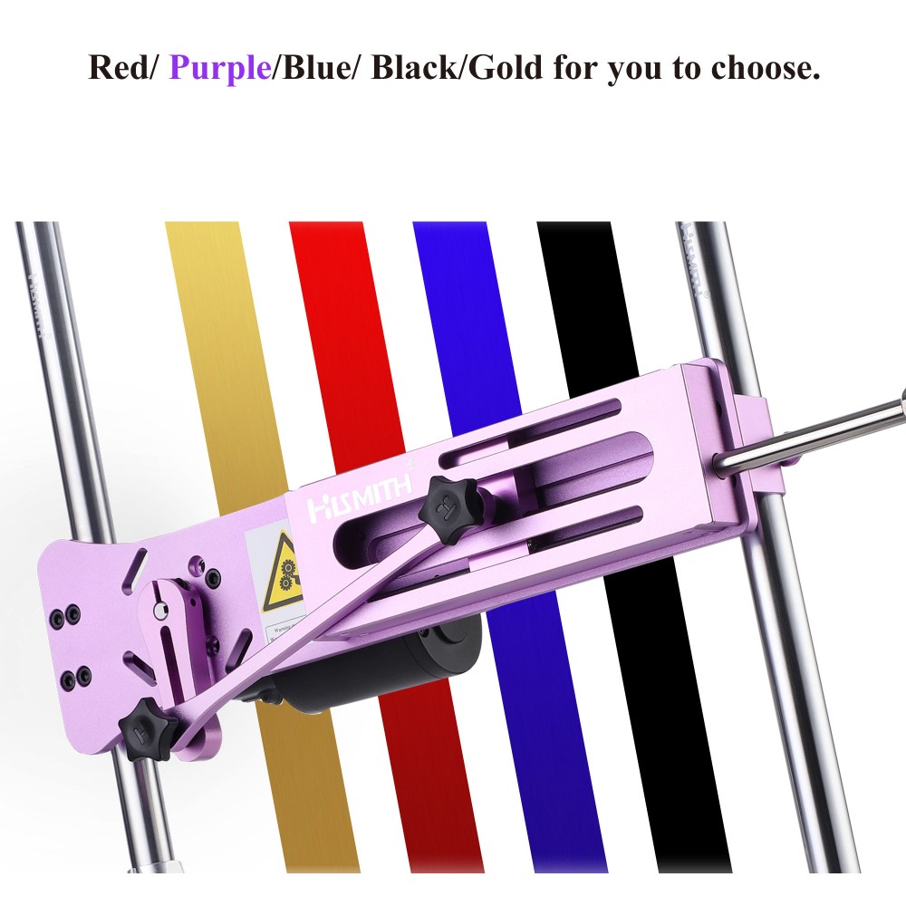 Hismith Premium Sex Machine With 8" Silicone Dildo, Kliclok System Love Machine With Remote Control Edition, Noble Purple