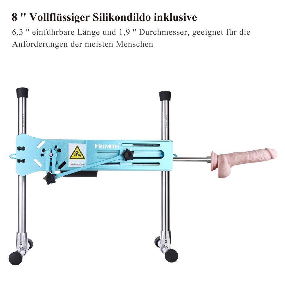 Hismith Premium Sex Machine med 8 "Silicone Dildo, Kliclok System Love Machine med fjärrkontroll Edition (Venecian Blue)
