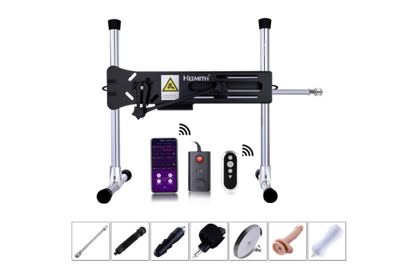 Hismith Premium Couples Sex Machine Bundle z bezpłatną torbą do przechowywania i siedmioma przystawkami do pieprzonych maszyn