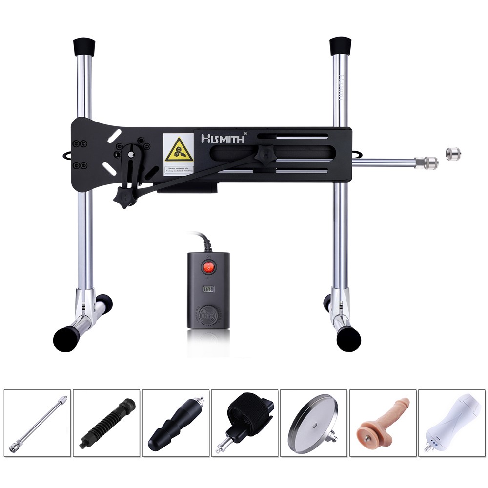 Pacchetto di macchine del sesso per coppie premium Hismith con custodia gratuita e sette accessori per macchine del cazzo