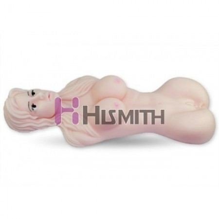 Solid Silicone  Masturbator With Tight Vagina and Anal Sex Doll For Male