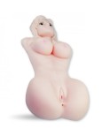 Solid Silicone Masturbator Med Tight Vagina og Anal Sex Doll For Male
