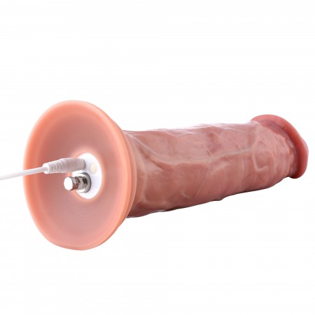 Hismith 9.1" Silikondildo, 8.35" einschiebbare Länge, Vibrations- und Rotationsfunktion mit KlicLok System, Größe M