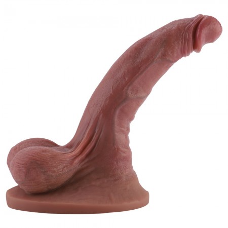 Hismith 8.86" Silikone Dildo, 7.1" indsættelig længde, 3D bold med stor sugekop, KlicLok system