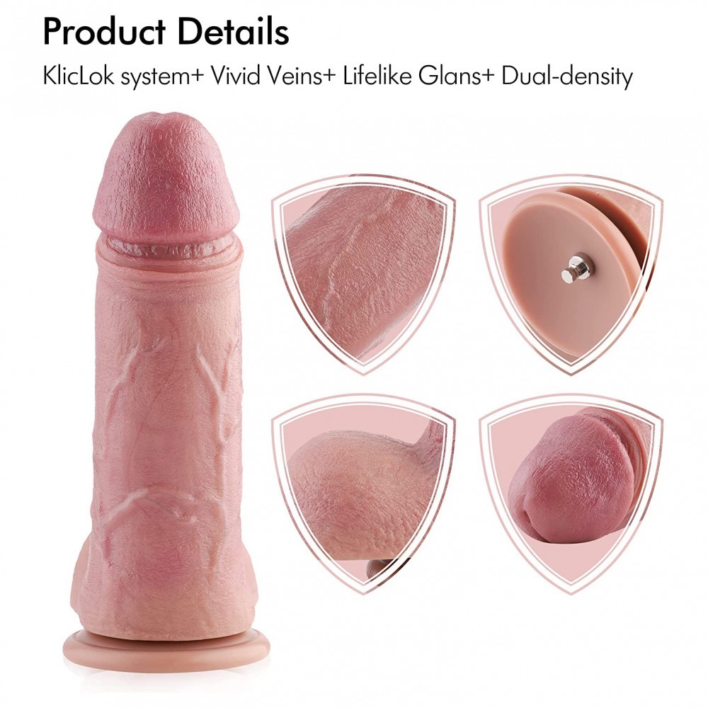 Hismith 10.23" Dual-Density Ultra Realistic Dildo mit Venen, 8.46 einführbare Länge