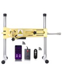 Hismith Premium Sex Machine z 20.5cm -calowym silikonowym wibratorem, Kliclok System Love Machine z pilotem Edition (Luxury Gold