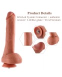 Hismith 10,2" Oblate Silicone Dildo z systemem KlicLok do Hismith Premium Sex Machine - Amazing Series