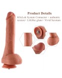 Hismith 10.2" oblé silikonové dildo se systémem KlicLok pro Hismith Premium Sex Machine - Amazing Series