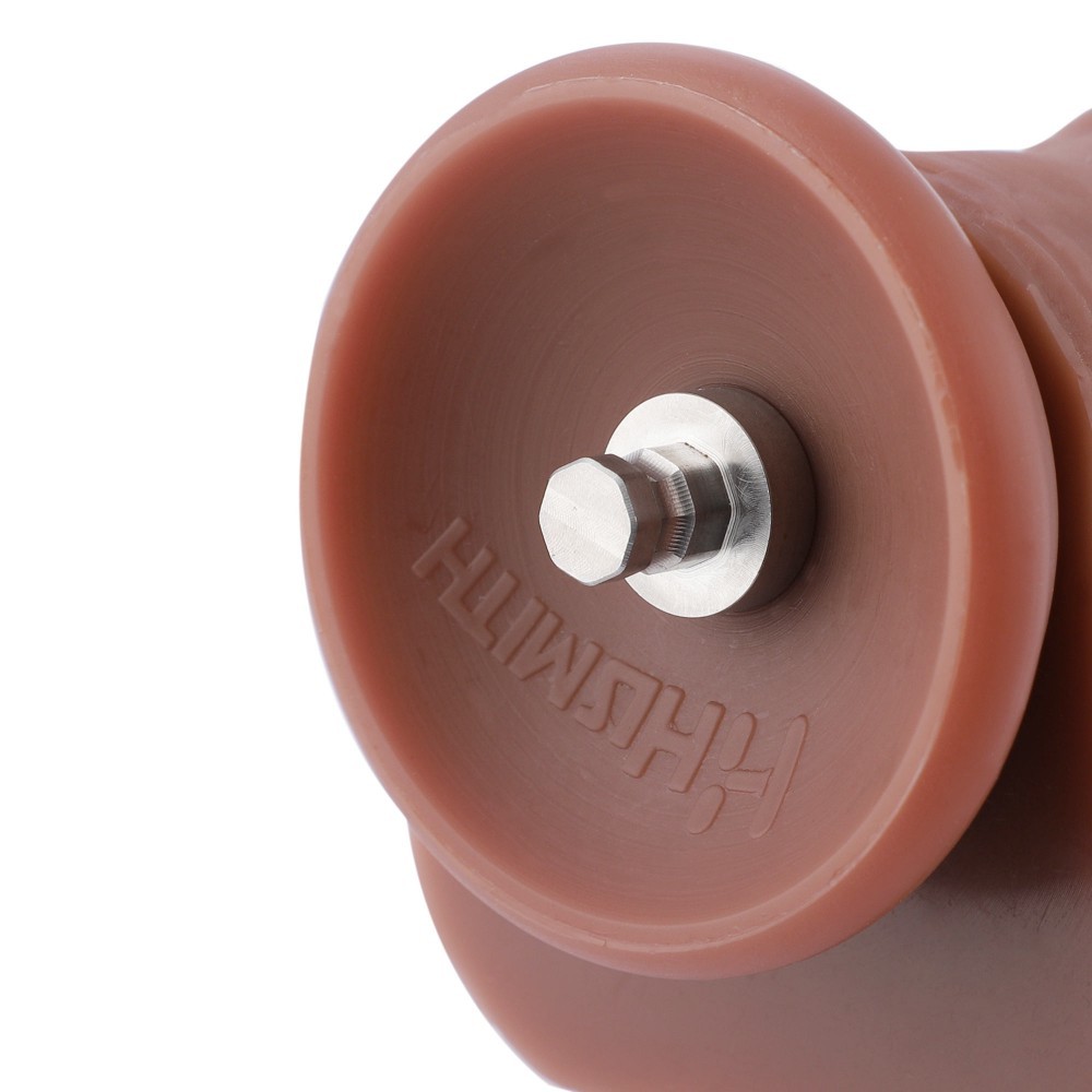 9.1" Silikon Dildo för Hismith Sex Machine med KlicLok-kontakt, 7.5" Längd som kan sättas in. Kaffe