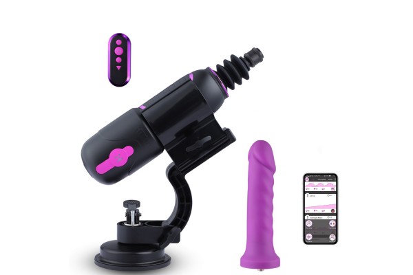 Hismith Pro Traveler 2.0 con supporto a ventosa - Sex Machine portatile con sistema KlicLok