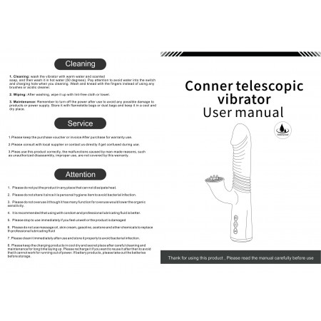 Hismith Conner Vibrante Telescopico Vibratore Vagina Clitoride Stimolazione Dildo Massaggiatore