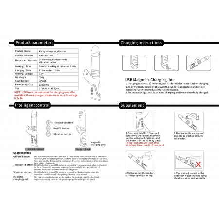 Hismith Dildo Teleskop-Vibrator, wasserdicht, magnetisch, Sexspielzeug für Paare