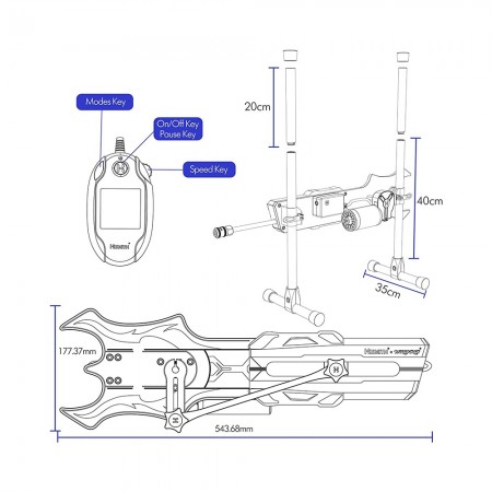 Intelligente APP-gesteuerte Premium-Sexmaschine von Hismith & Wildolo mit KlicLok-System