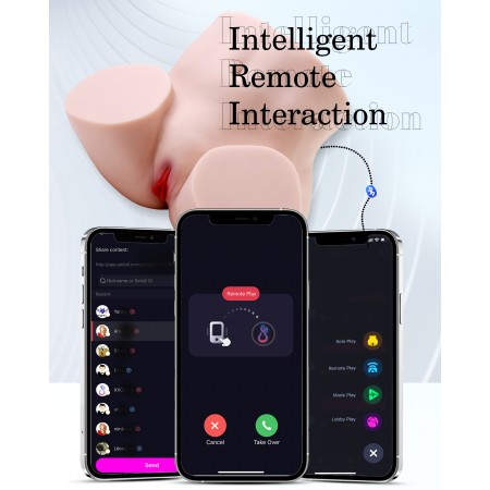 Sinloli Sexspielzeug für Männer in realistischer Größe, intelligente APP-Fernbedienung mit 10 Stoß- und Vibrationsmodi