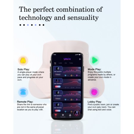 Sinloli Realistic Size Male Sex Toy, APP Intelligent Remote with 10 Thrusting & Vibrating Modes