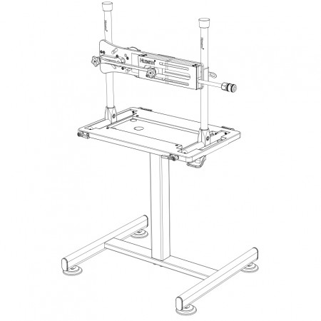 Supporto pneumatico regolabile Hismith per serie Premium 3.0 e da tavolo: facile regolazione dell'altezza, design robusto