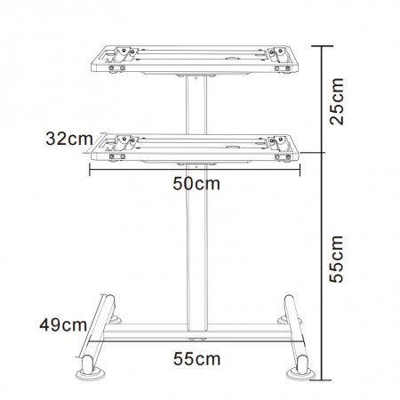 Hismith justerbart pneumatiskt stativ för Premium 3.0 och bordsskivor - enkel höjdjustering, robust design