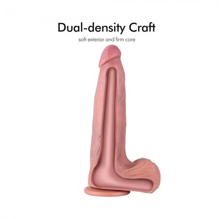 Hismith 34,29 cm Gigantisk Dual-Density Silikon Dildo Predi Med KlicLok System XXL Storlek