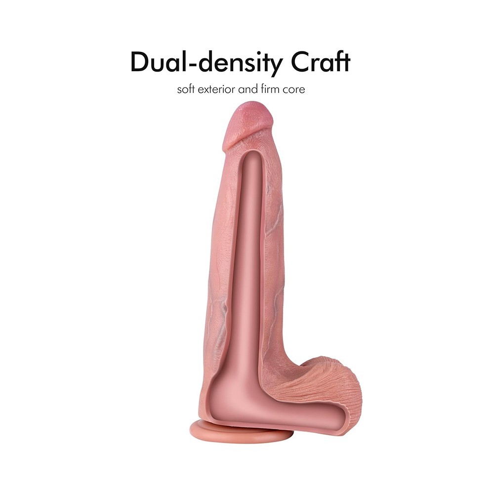 Hismith 34,29 cm riesiger Dual-Density-Silikondildo Predi mit KlicLok-System XXL-Größe