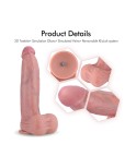 Gigantesco dildo in silicone a doppia densità Hismith da 34,29 cm Predi con sistema KlicLok Taglia XXL