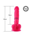 Hismith 22,86 cm silikondildo för Hismith Premium Sexmaskin med KlicLok-system, 17,27 cm infällbar längd, omkrets 14,32 cm diame