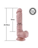 20,5 cm originální silikonové dildo pro sex bez pohonu s konektorem KlicLok, 15,5 cm použitelná délka