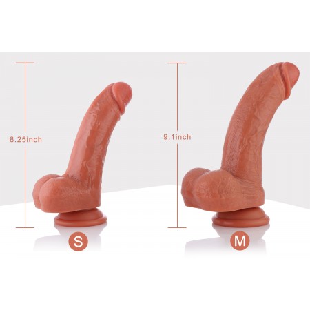 Hismith 20,95 cm silikonové dildo s dvojitou hustotou pro KlicLok System Sex Machine