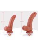 Dildo in silicone a doppia densità Hismith da 20,95 cm per macchina del sesso con sistema KlicLok