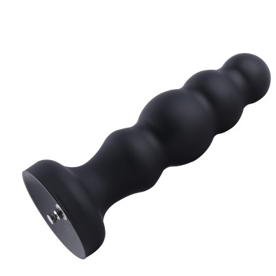 Hismith 8,35" silikondildo, 7,1" insättningsbar med KlicLok System - Anal dildo, svart