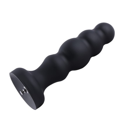 Hismith 8,35" silikonové dildo, 7,1" vložitelné systémem KlicLok – anální dildo, černé