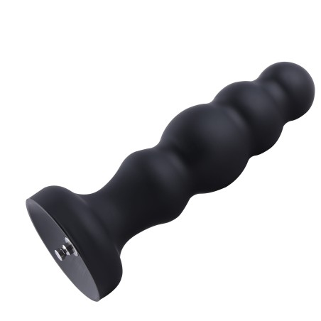 Hismith 8,35" silikondildo, 7,1" innsettbar med KlicLok System - anal dildo, svart